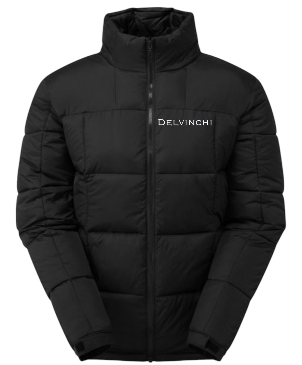 Black Hoodless Puffer Coat