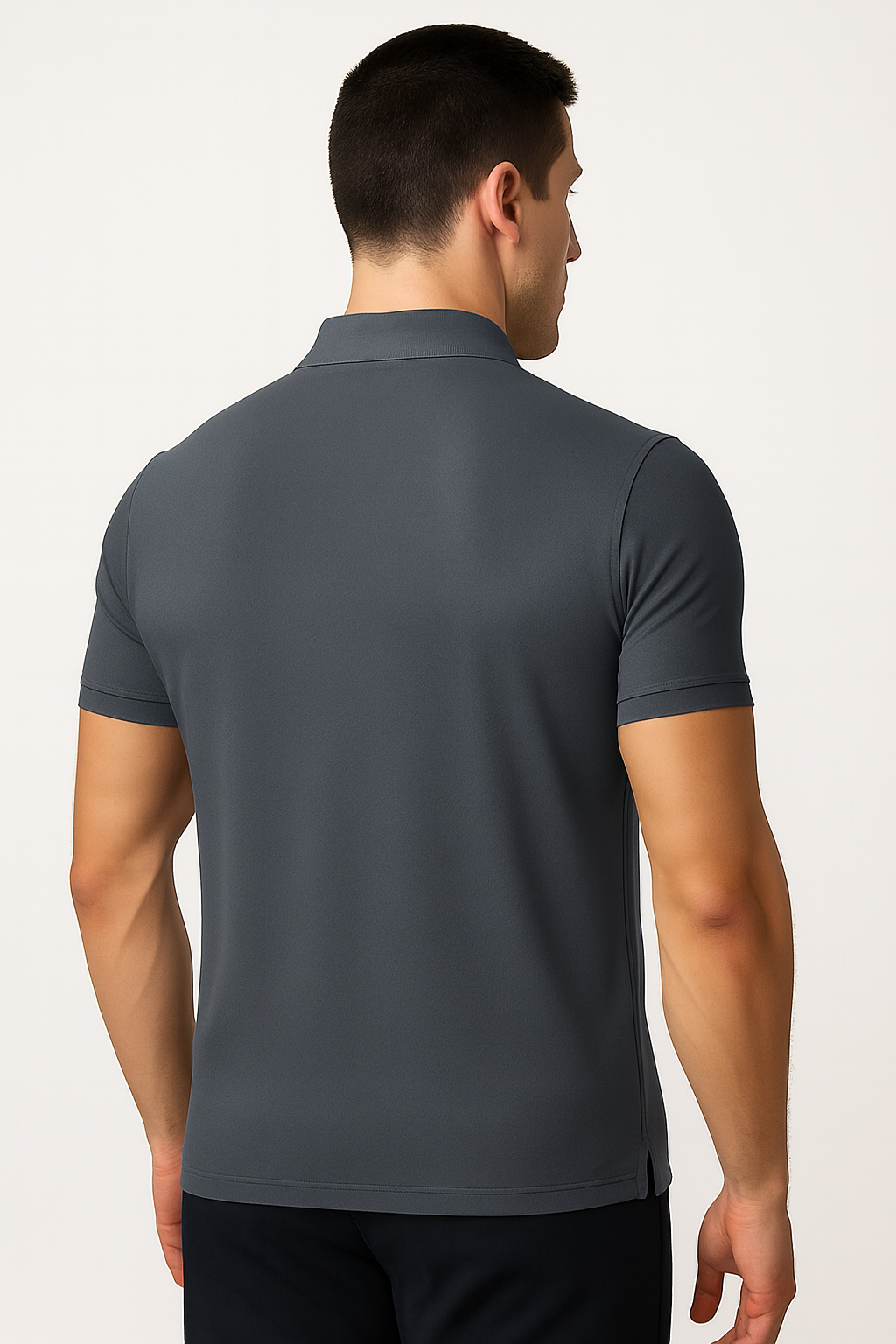 Dark Grey Piquè Polo Shirt