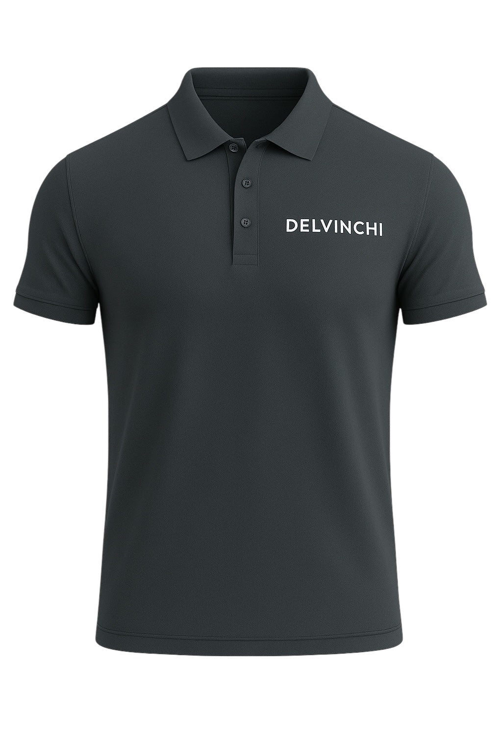 Dark Grey Piquè Polo Shirt