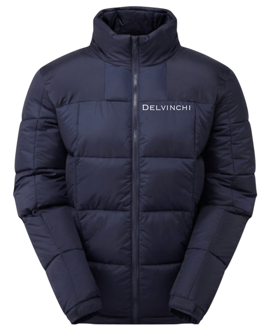 Blue Hoodless Puffer Coat
