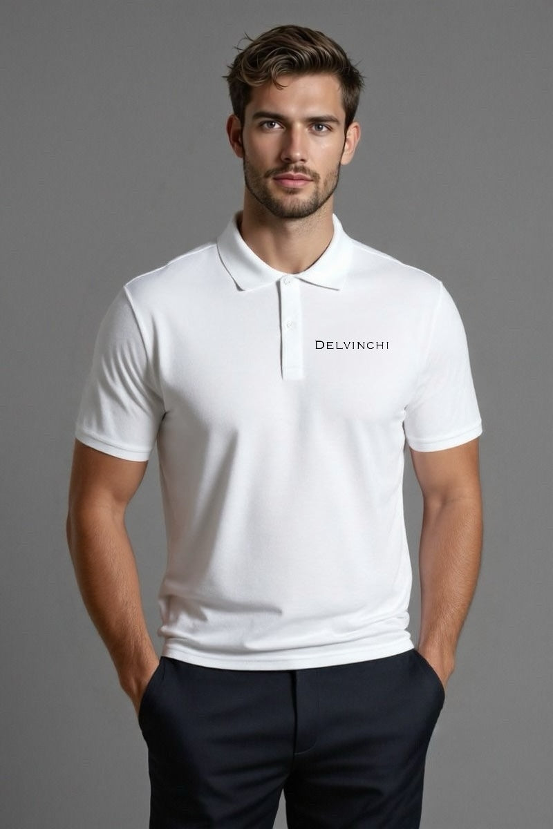 White Piqué Polo Shirt