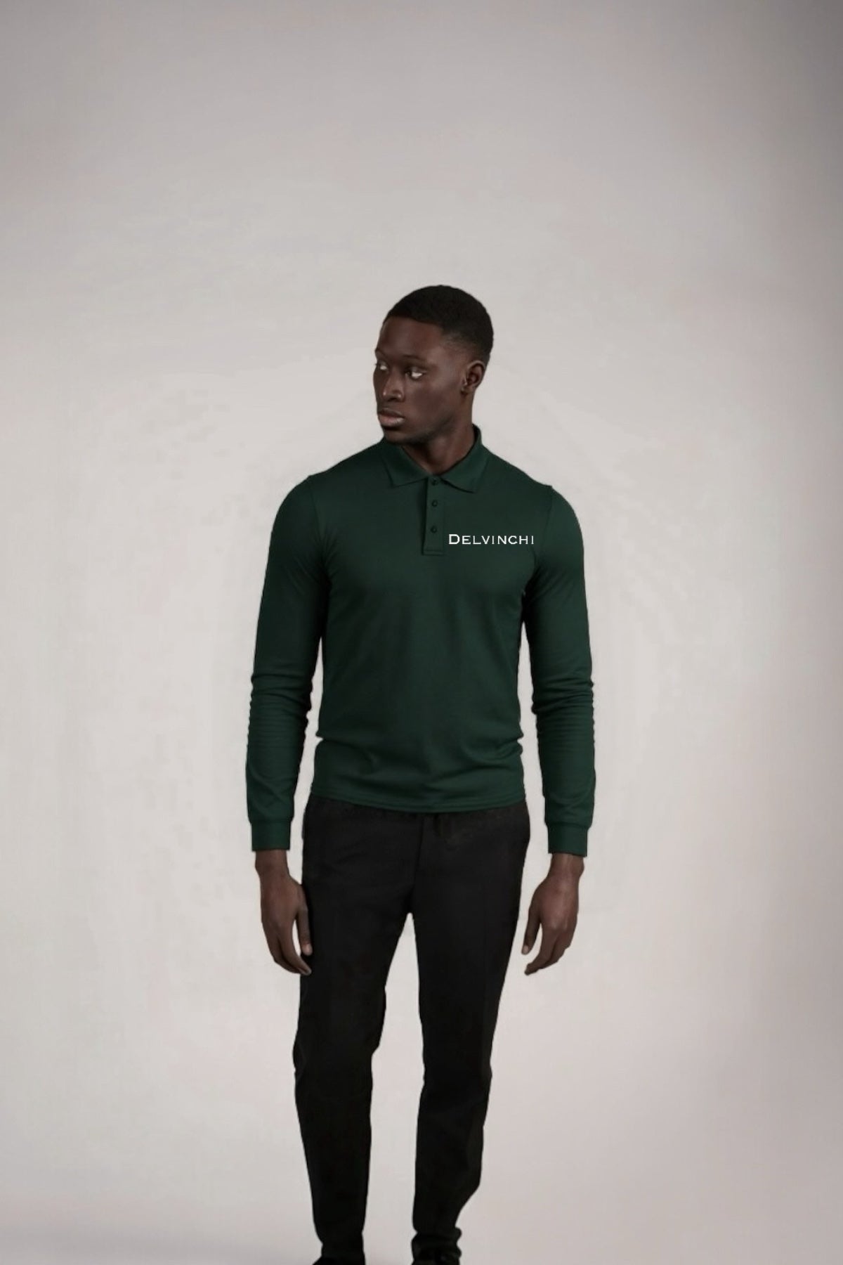 Green Full Sleeve Piqué Polo