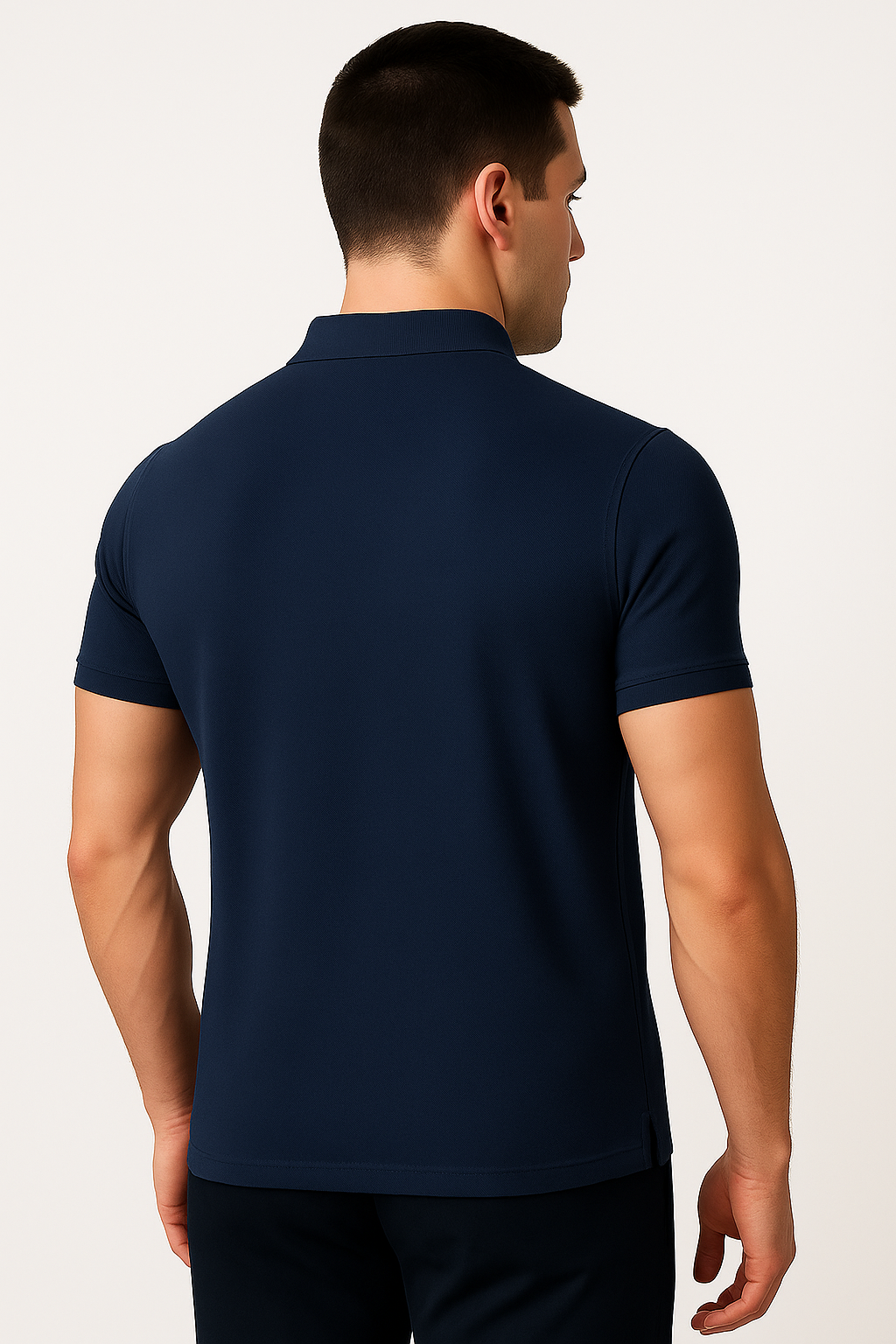 Navy Blue Piquè Polo Shirt