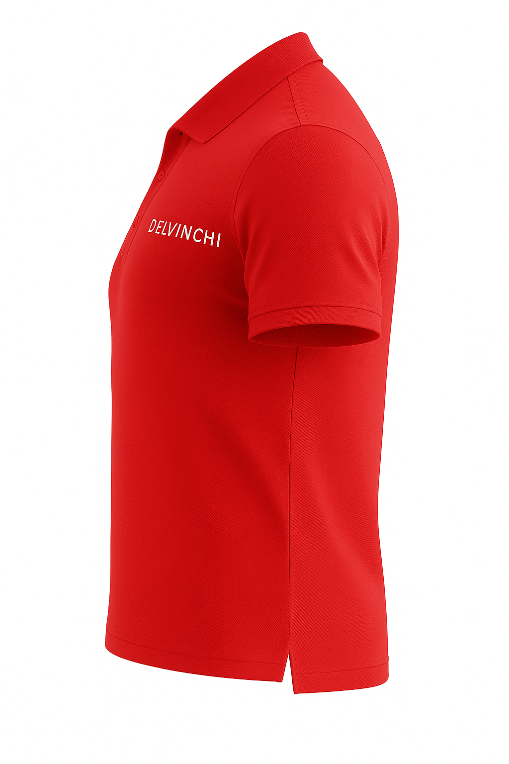 Red Piquè Polo Top