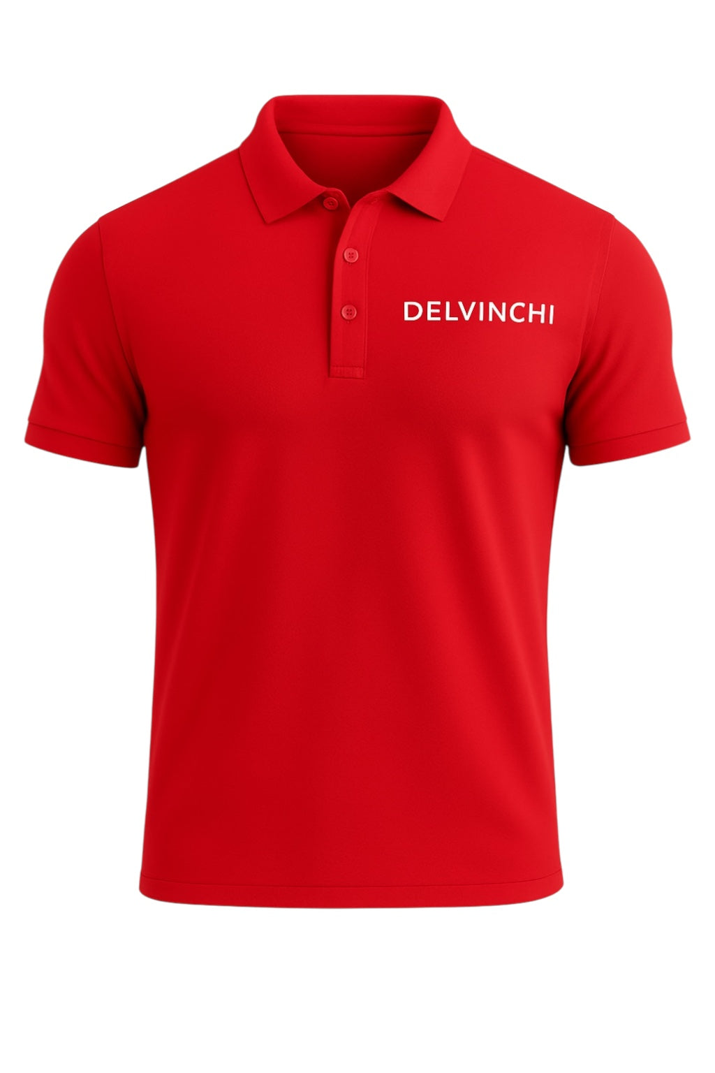 Red Piquè Polo Top